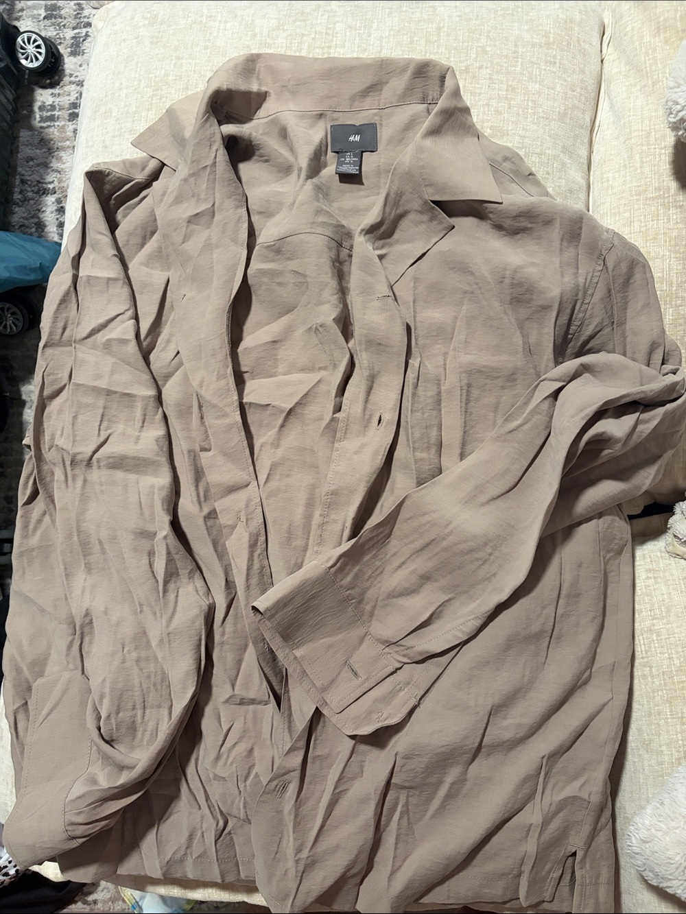 H&M Taupe Open-Front Lightweight Jacket